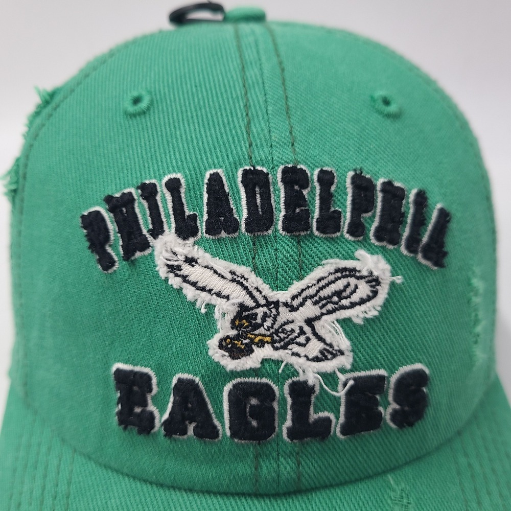 Philadelphia Eagles Hat Strapback 47 Brand Clean Up Green NFL Distressed Men - Picture 4 of 12